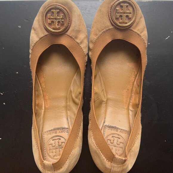TORY BURCH Caroline Suede Ballerina Flats - Picture 5 of 12
